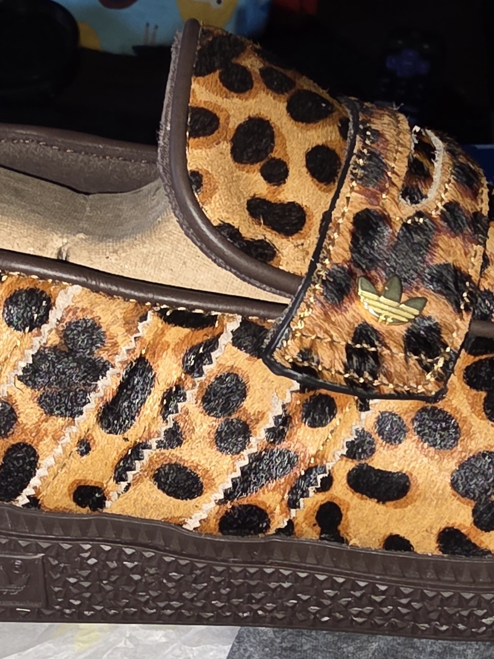 Adidas Women's Leopard Print Loafer - Brown - Picture 12 of 12